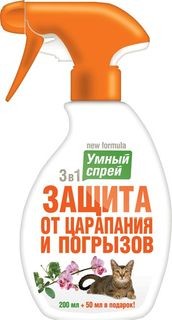 УМНЫЙ СПРЕЙ Защита от погрызов и царапанья для кошек