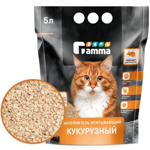 Gamma Наполнитель впитывающий кукурузный Gamma Наполнитель впитывающий кукурузный