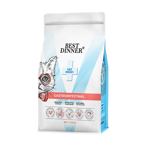 Best Dinner Vet Profi Gastrointestinal Диета для кошек при кишечных расстройствах, нарушениях пищеварения Best Dinner Vet Profi Gastrointestinal Диета для кошек при кишечных расстройствах, нарушениях пищеварения