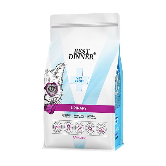 Best Dinner Vet Profi Urinary Диета для кошек при струвитном уролитиазе с поддержанием здоровья мочевыводящих путей Best Dinner Vet Profi Urinary Диета для кошек при струвитном уролитиазе с поддержанием здоровья мочевыводящих путей